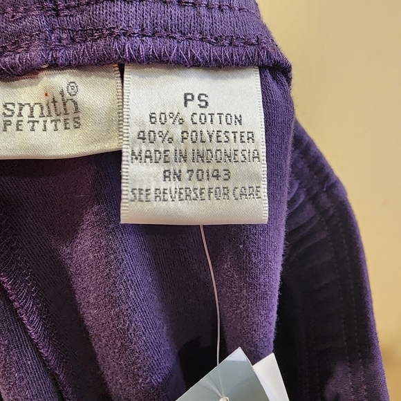 Hastings and Smith purple classic Comfort sweatpants size PS  NWT - Picture 8 of 11